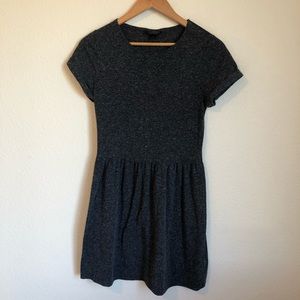 TOPSHOP charcoal gray t-shirt dress